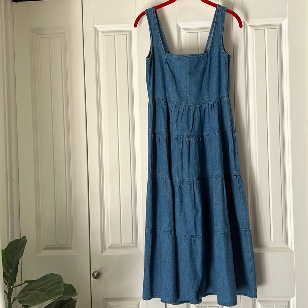 J.Crew Denim Tiered Dress